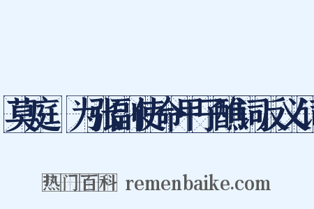 莫庭乂为张副使命甲子醮词反义词是什么意思的图片
